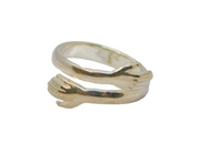 Sterling Silver Fede/Gimmel Wrap-Around Dress Ring Vintage c1970 Size K
