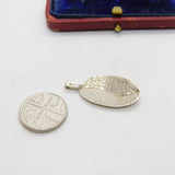 Sterling Silver Swirl Drop Charm Pendant Vintage c1970