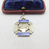 Sterling Silver & Enamel National Operatic & Dramatic Fob Medal 1970 Birmingham