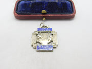 Sterling Silver & Enamel National Operatic & Dramatic Fob Medal 1970 Birmingham