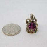 Sterling Silver Royal Crown Charm Pendant Vintage c1970