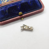 Sterling Silver Golf Clubs Charm Pendant Vintage c1970