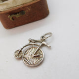 Sterling Silver Penny Farthing Bicycle Charm Pendant Vintage c1970