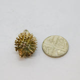 Sterling Silver Spiky Hedgehog Charm Pendant Vintage c1970