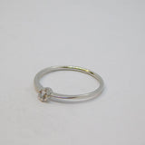 Sterling Silver Spinel Solitaire Engagement Narrow Ring Vintage c1970 Size M 1/2