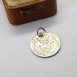 Sterling Silver King George V Threepence Coin Charm Pendant Antique 1920