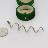Sterling Silver Swirling Helix Charm Pendant Vintage c1970