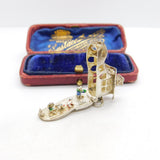 Sterling Silver Large Family in the Shoe Opening Charm Pendant Vintage c1970