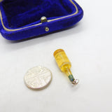 Sterling Silver Plymouth Gin Bottle Charm Pendant Vintage c1970