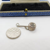 Sterling Silver Long Handle Saucepan Charm Pendant Vintage c1970