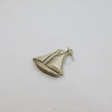 Sterling Silver Sloop Sail Boat Charm Pendant Vintage c1970s