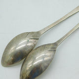 18th Century Irish Provincial Pair of Sterling Silver Grapefruit Spoons Antique