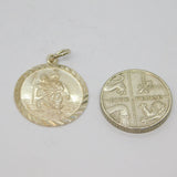 Sterling Silver St Christopher Travel Charm Pendant Vintage c1970