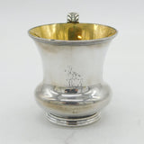 George III Old Sheffield Silver Plated Heraldic Christening Mug Antique c1800