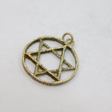 Sterling Silver Cut Out Textured Star Of David Charm Or Pendant Vintage c1970s
