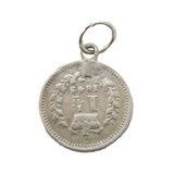 Sterling Silver 1 1/2 Penny Maundy Coin Charm Pendant Antique 1843 Victorian