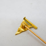 Victorian 9ct Yellow Gold & Enamel Set Sailing Yacht Flag Stick Pin Antique