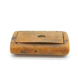 Georgian Burr Walnut Treen Snuff Box Antique c1820