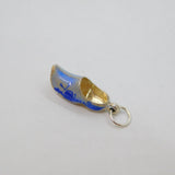 Sterling Silver Enamel Windmill Scene Clog Shoe Charm Pendant Vintage c1970s