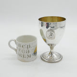 George III Sterling Silver Neoclassical Cameo Goblet Antique 1780 London