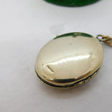 Sterling Silver Gilt Floral Pattern Locket Pendant Vintage c1970
