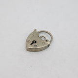 Sterling Silver Heart Padlock Bracelet Clasp Charm Vintage 1977 London