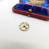 Sterling Silver Horse Shoe Portrait Charm Pendant Vintage c1970