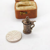 Sterling Silver Beer Tankard Stein Charm Pendant Vintage c1970