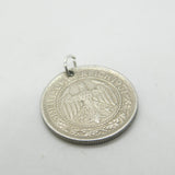 Silver 50 Reichspfennig Weimar Republic German Coin Charm Antique 1931 Deco