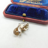 Sterling Silver Mouse In The Boot Charm Pendant Vintage c1970