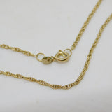 Sterling Silver Gilt Essential Rope Chain Necklace Vintage c1970 48cm Length
