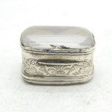 George III Sterling Silver & Crystal Mourning Vinaigrette Antique 1813 London
