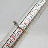 Sterling Silver 4 Sapphire & 3 Spinel Half Eternity Ring Vintage c1970 Size V