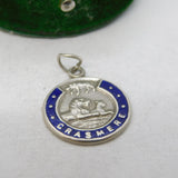 Sterling Silver Enamel Grasmere Horseshoe Charm Pendant Vintage c1970