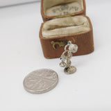 Sterling Silver Traditional Telephone Charm Pendant Vintage c1970