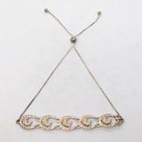 Sterling Silver Horseshoe Pattern Bracelet Vintage c1980
