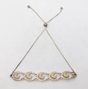 Sterling Silver Horseshoe Pattern Bracelet Vintage c1980