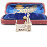 Sterling Silver Traditional Church Wedding Charm Pendant Vintage c1970