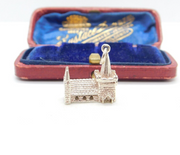Sterling Silver Traditional Church Wedding Charm Pendant Vintage c1970