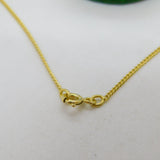 Gold on Sterling Silver Fine Curb Link Chain Necklace Vintage c1980 46cm Length