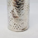 Art Deco Planished Sterling Silver & Glass Scent Bottle Antique 1915 London