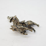 Sterling Silver Horse Riding Performer Charm Pendant Vintage c1970