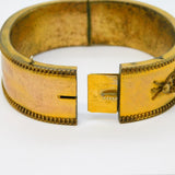 Victorian Gold Plated Etruscan Style Cuff Bangle Bracelet Antique c1860