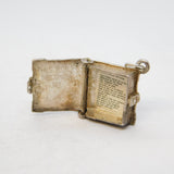 Sterling Silver Opening Holy Bible Charm Pendant Vintage c1970s