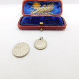 Sterling Silver 10 Cent Coin Charm Pendant Vintage c1970
