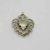 Sterling Silver Shield Form Fob Medal Antique 1938 Birmingham