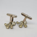 Pair of Sterling Silver Prince of Wales Feathers Gents Cufflinks Vintage c1970