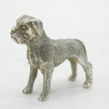 Cast Sterling Silver Bulldog Figurine Ornament Contemporary 2016 London