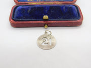 Sterling Silver Birthday 21st Medallion Charm Pendant Vintage c1970