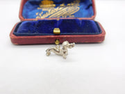 Sterling Silver Dachshund Dog Charm Pendant Vintage c1970